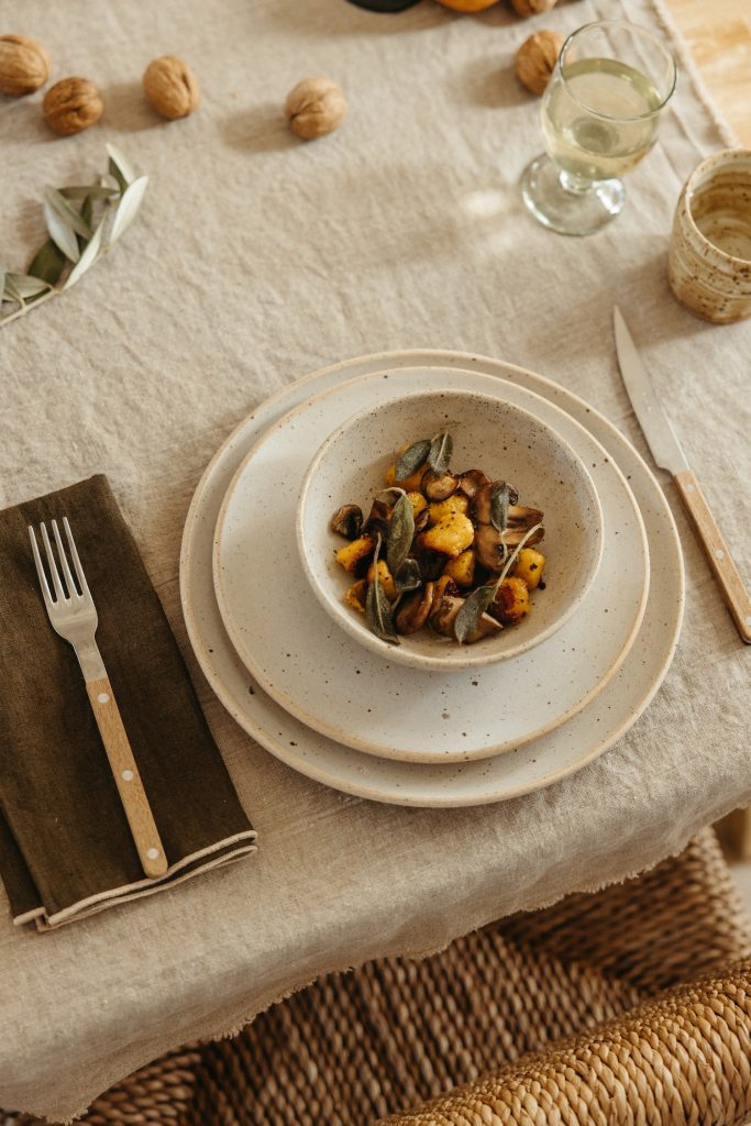 pumpkin gnocchi with sage brown butter, fall dinner party recipes