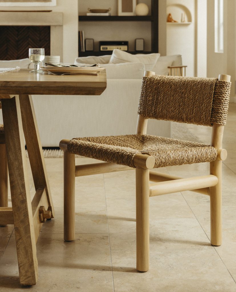 woven dining chairs - casa zuma