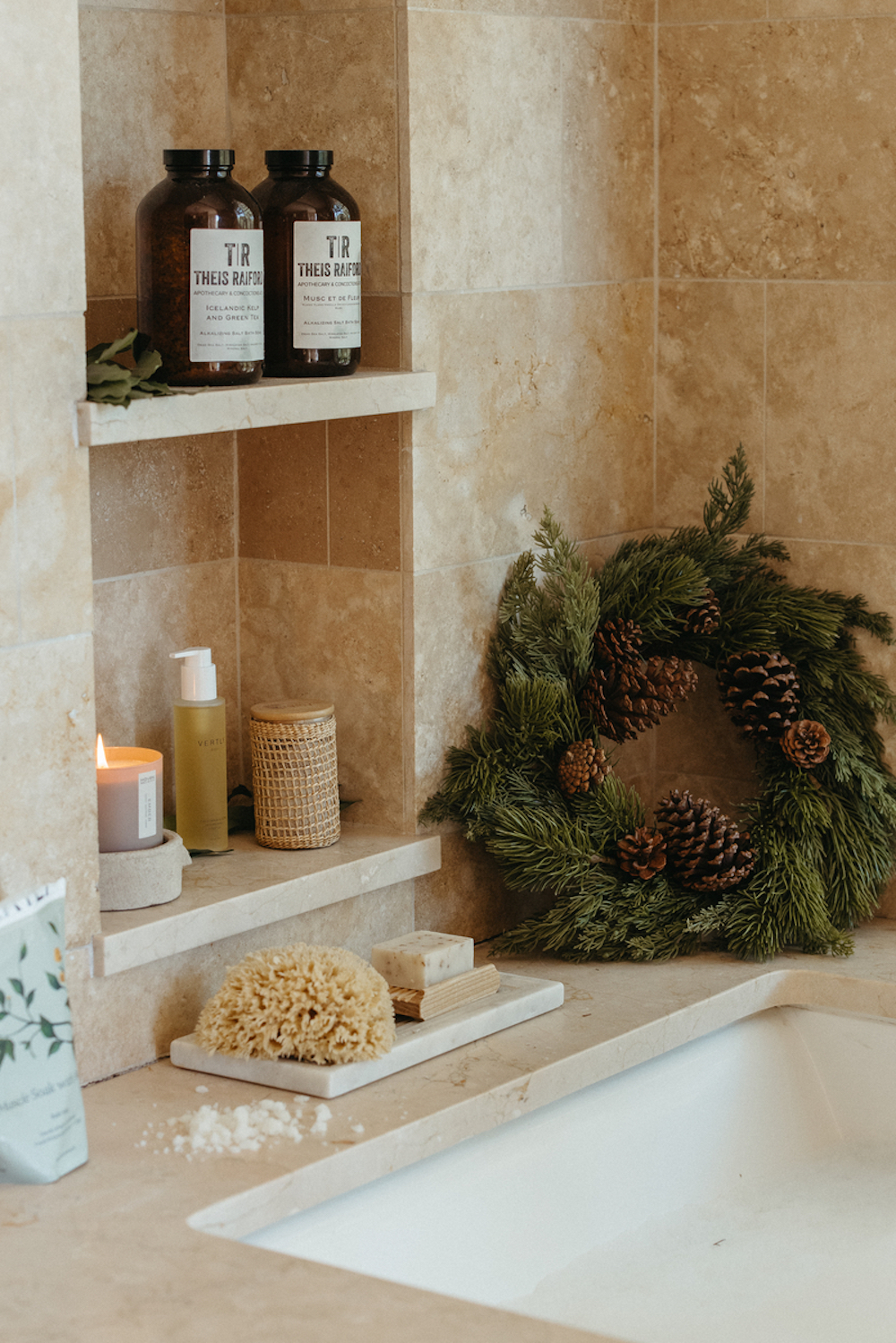 Bathtub self-care.