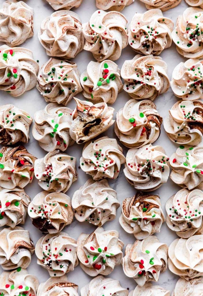 Chocolate Swirled Meringue Cookies