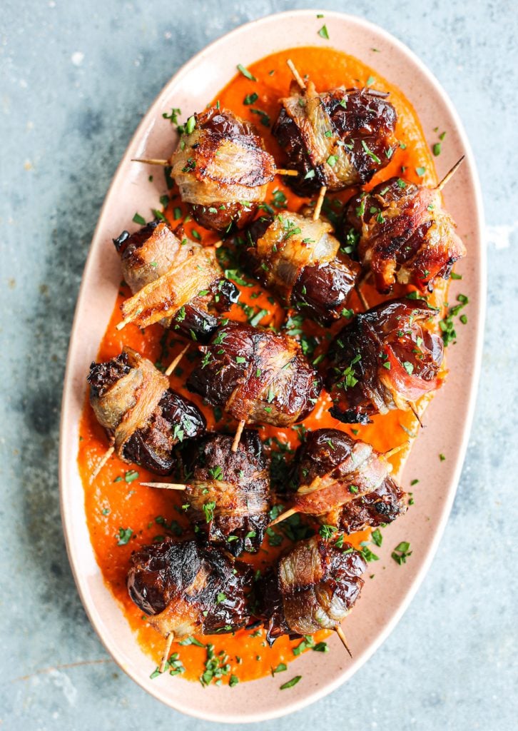 chorizo-stuffed bacon-wrapped dates