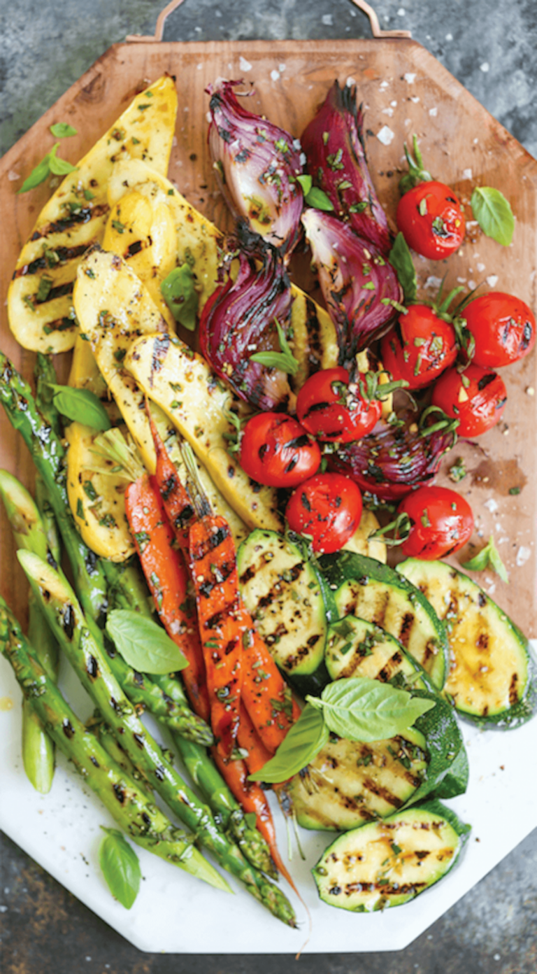 plato de verduras a la parrilla