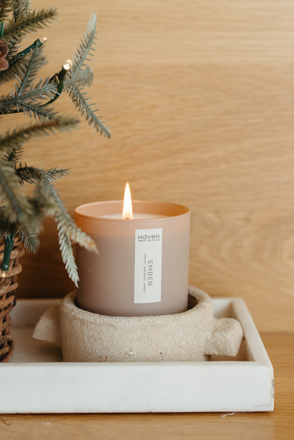 Haven holiday candle.