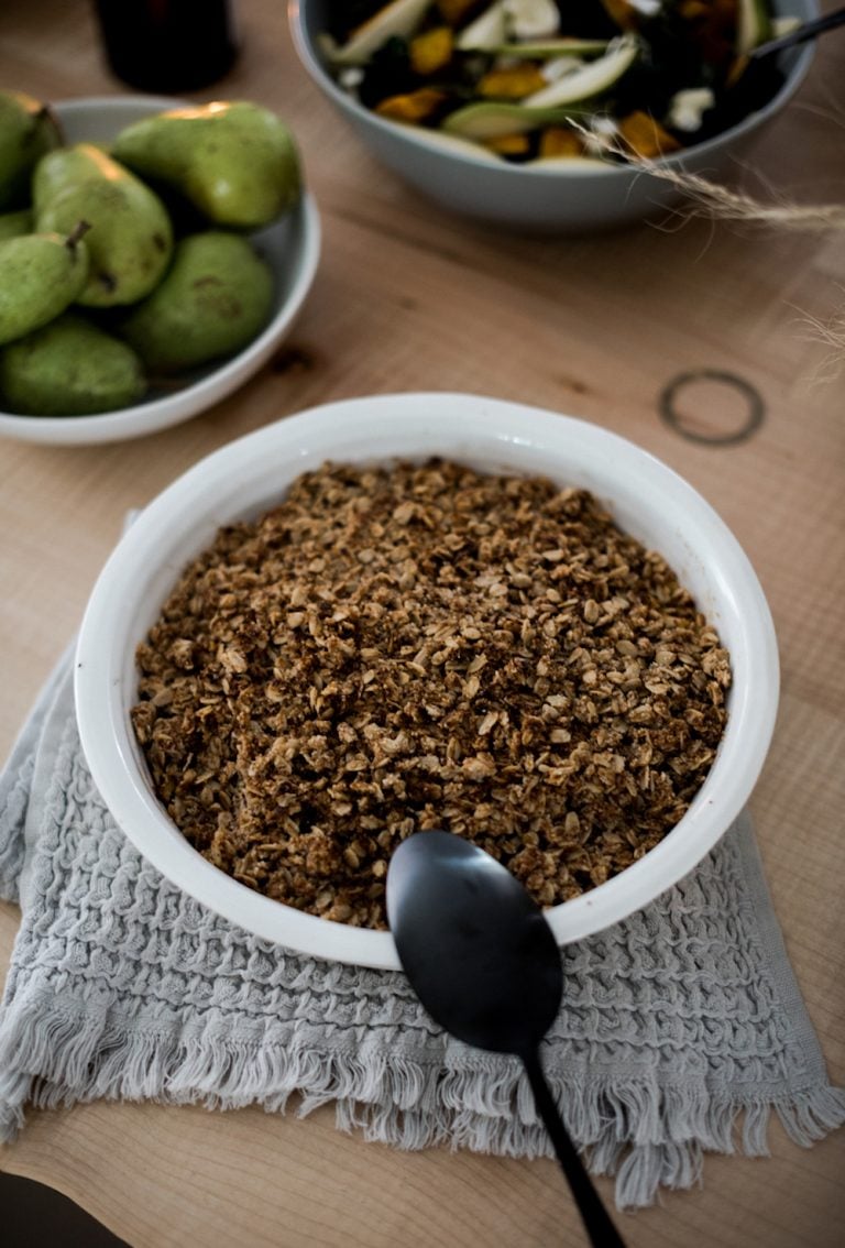 Healthy apple crumble.