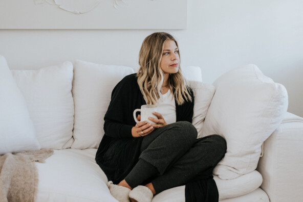 Janessa Leone drinking tea