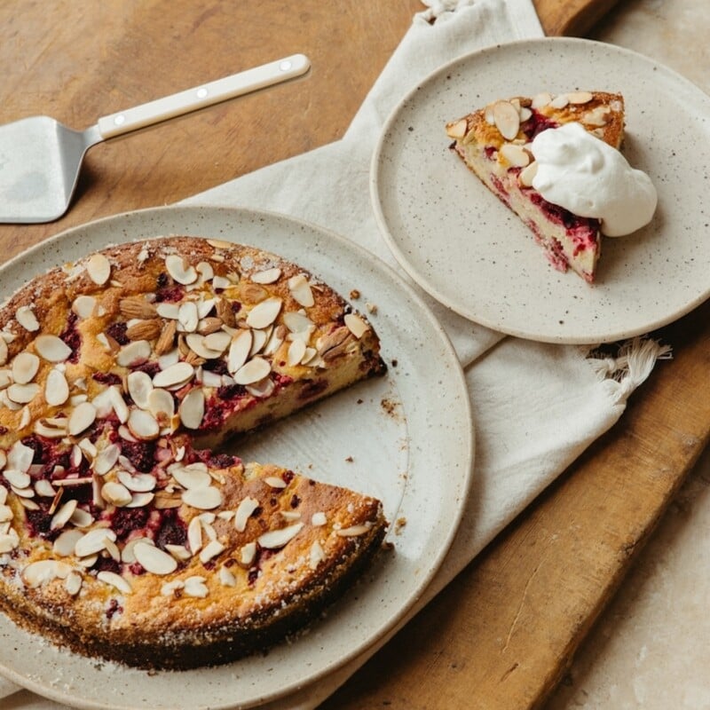 Grain-free lemon raspberry cake