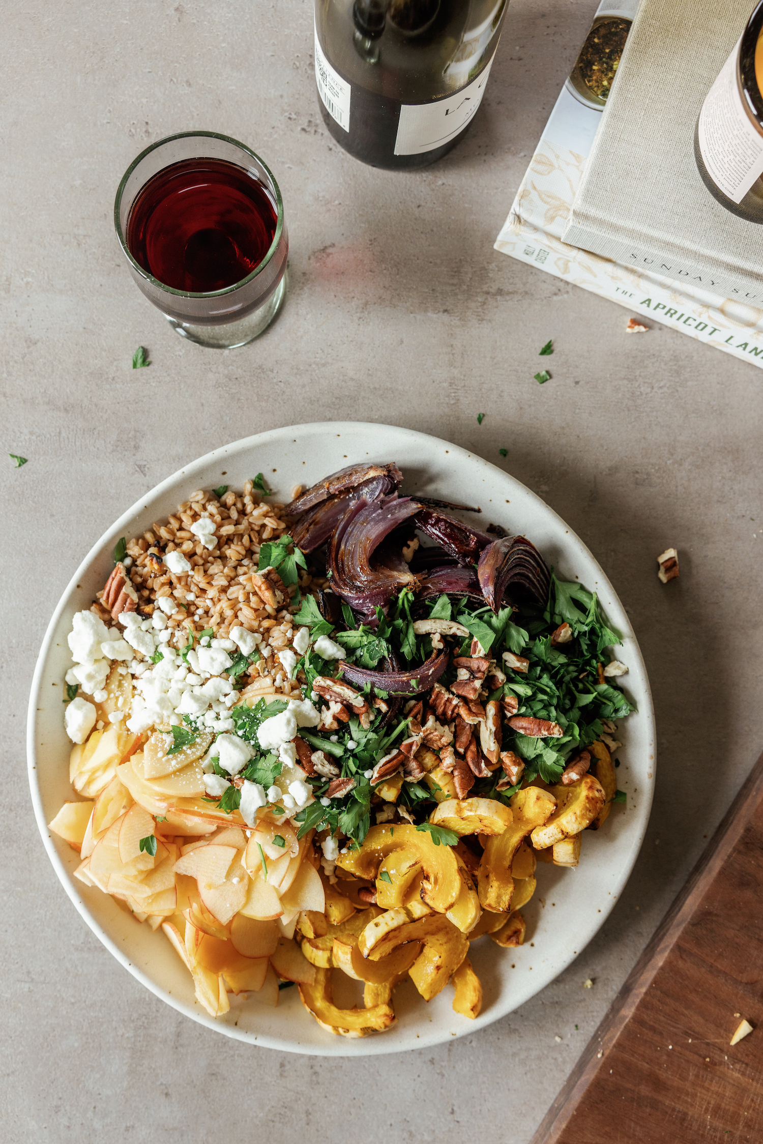 squash farro salad thanksgiving side dish