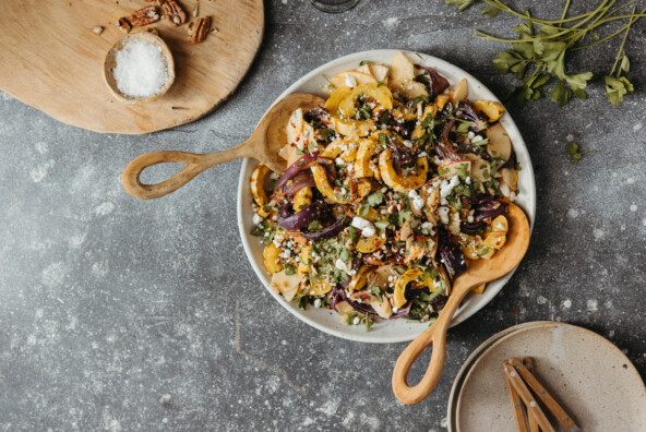Squash and farro salad_how to keep liver healthy