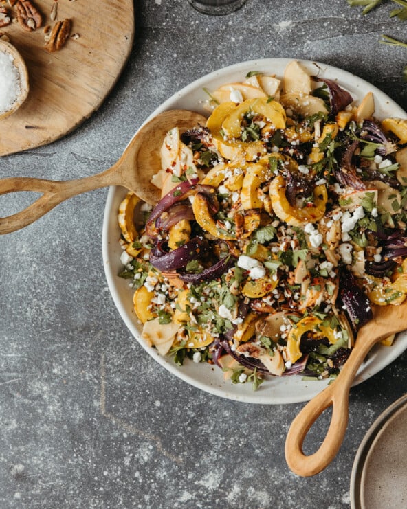 Fall Apple and Delicata Squash Recipe Salad