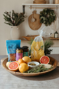 holiday appetizers recipes-citrus and olive wreath