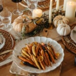 thanksgiving menu planner table with carrots