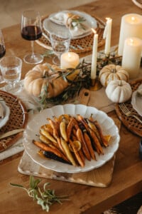 thanksgiving menu planner table with carrots