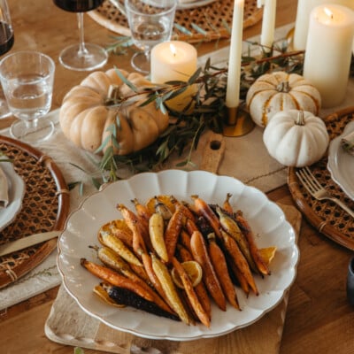 thanksgiving menu planner table with carrots