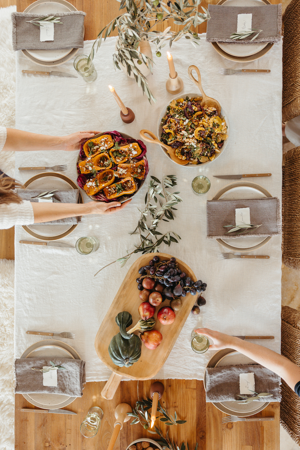 thanksgiving table 2023, overhead table