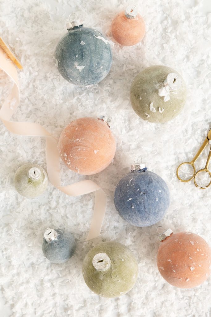 DIY Velvet Inspired Ornaments DIY gift ideas
