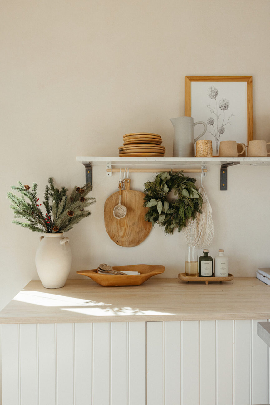 Cozinha com decoração de natal