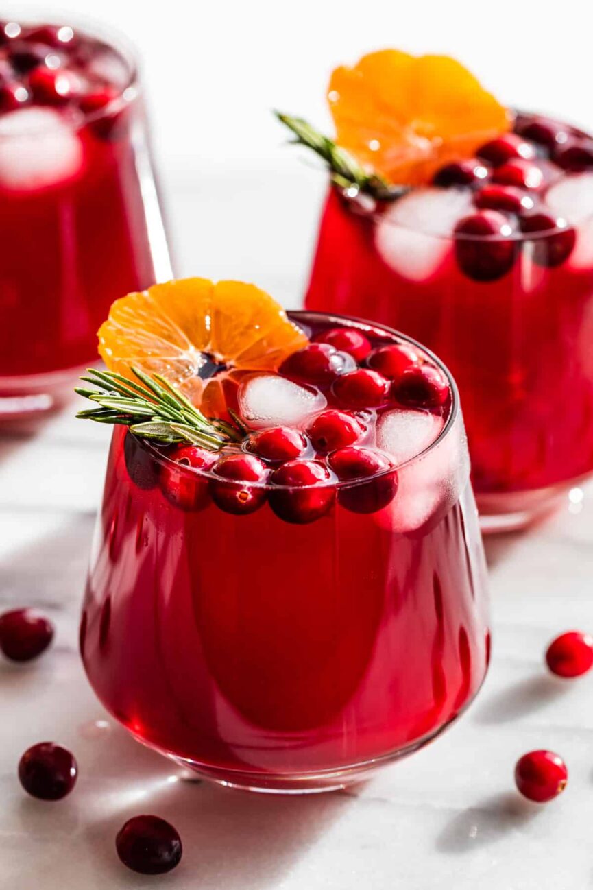 Cranberry Kombucha Mocktail