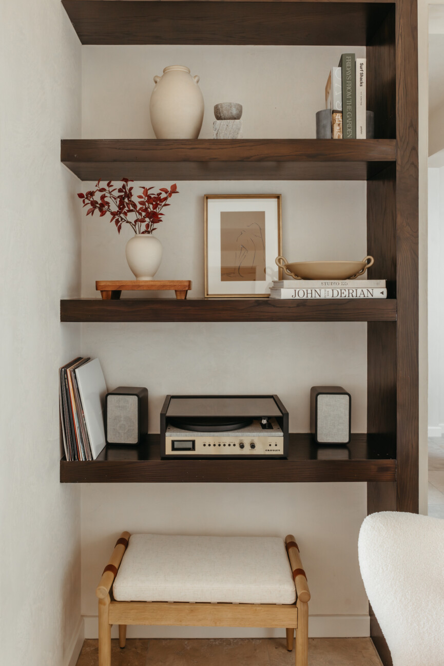 camille styles living room bookshelf