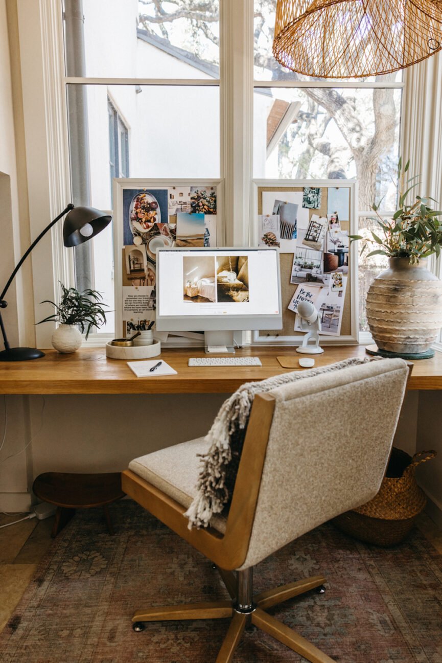 Cozy desk - January bucket list.