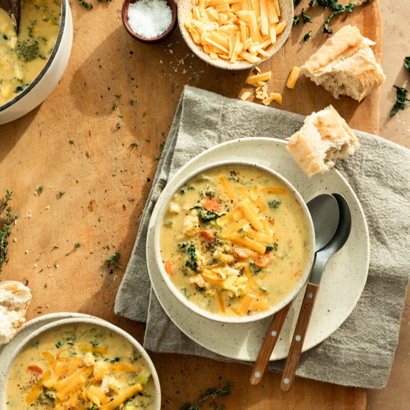 easy healthy broccoli cheddar soup