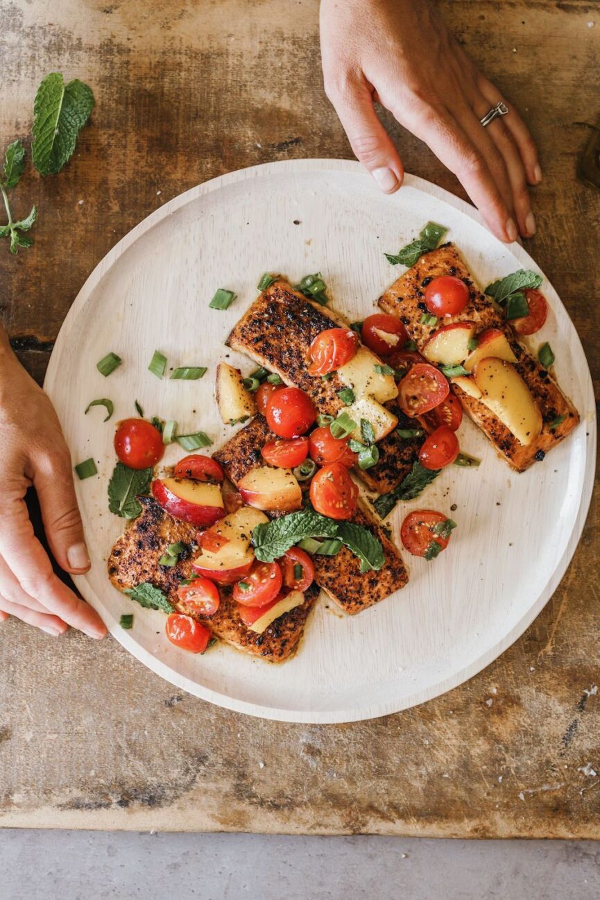 Grilled Salmon with Stone Fruit Salsa