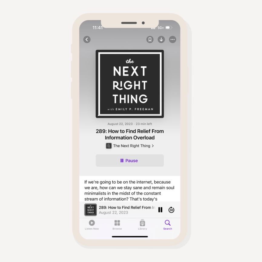 next right thing podcasts for women