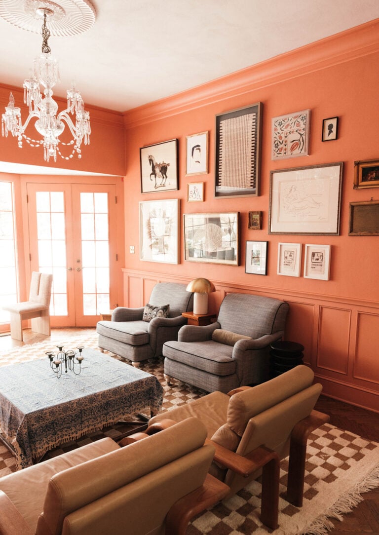 Your Guide To Peach Fuzz Pantone S 2024 Color Of The Year   Peach Fuzz Living Room 768x1084 