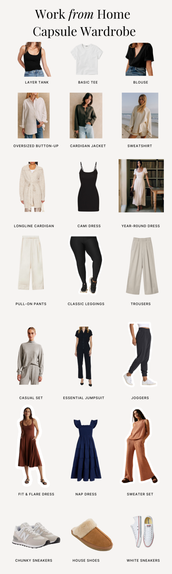 work from location capsule wardrobe