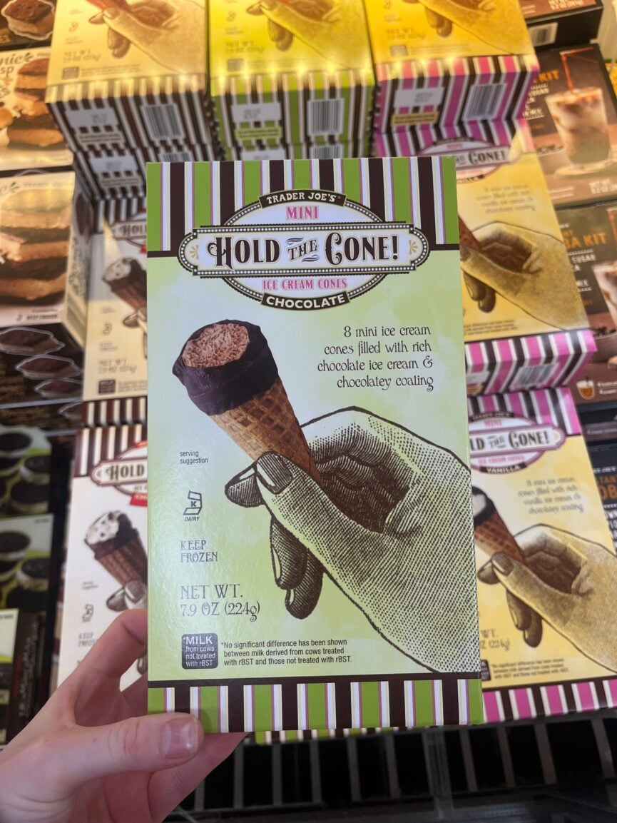 mini chocolate hold the cone_best trader joe's frozen food