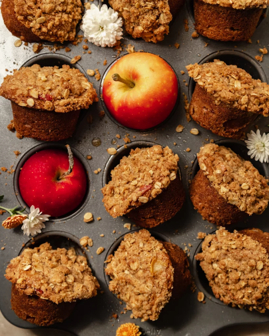 Vegan Apple Crisp Muffins