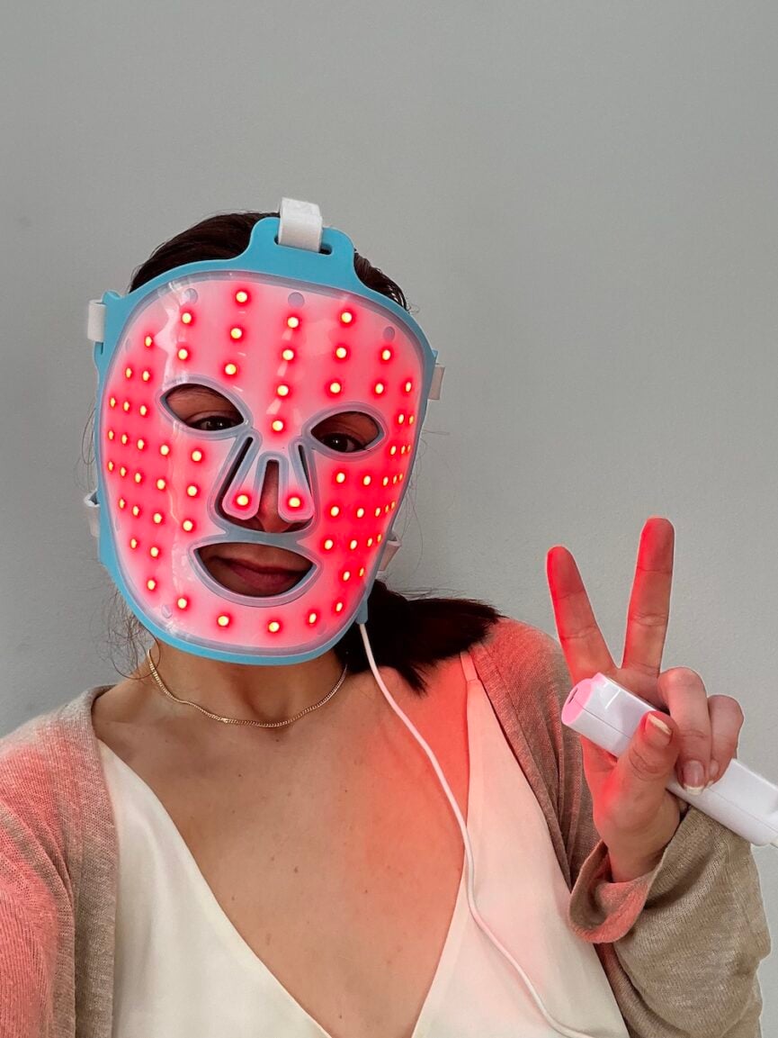 Isabelle Eyman red light therapy mask.