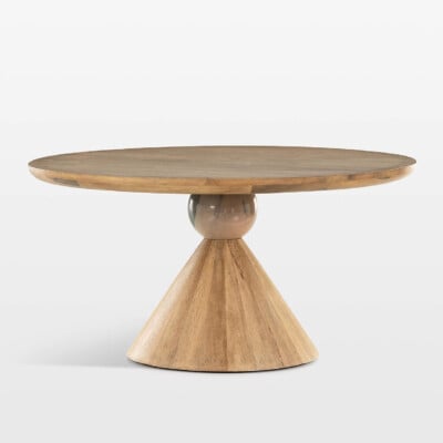 Foxx Round Natural Wood Dining Table