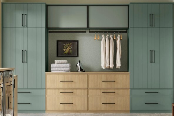 sage green closet design