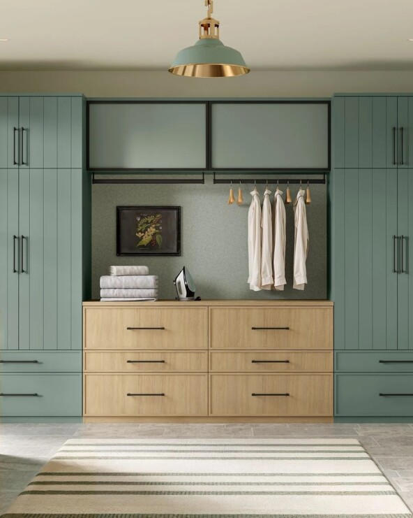 sage green closet design