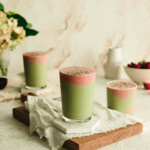 strawberry matcha smoothie_spring ingredients for gut health