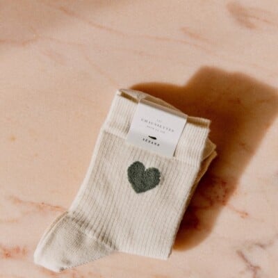 sezane heart socks