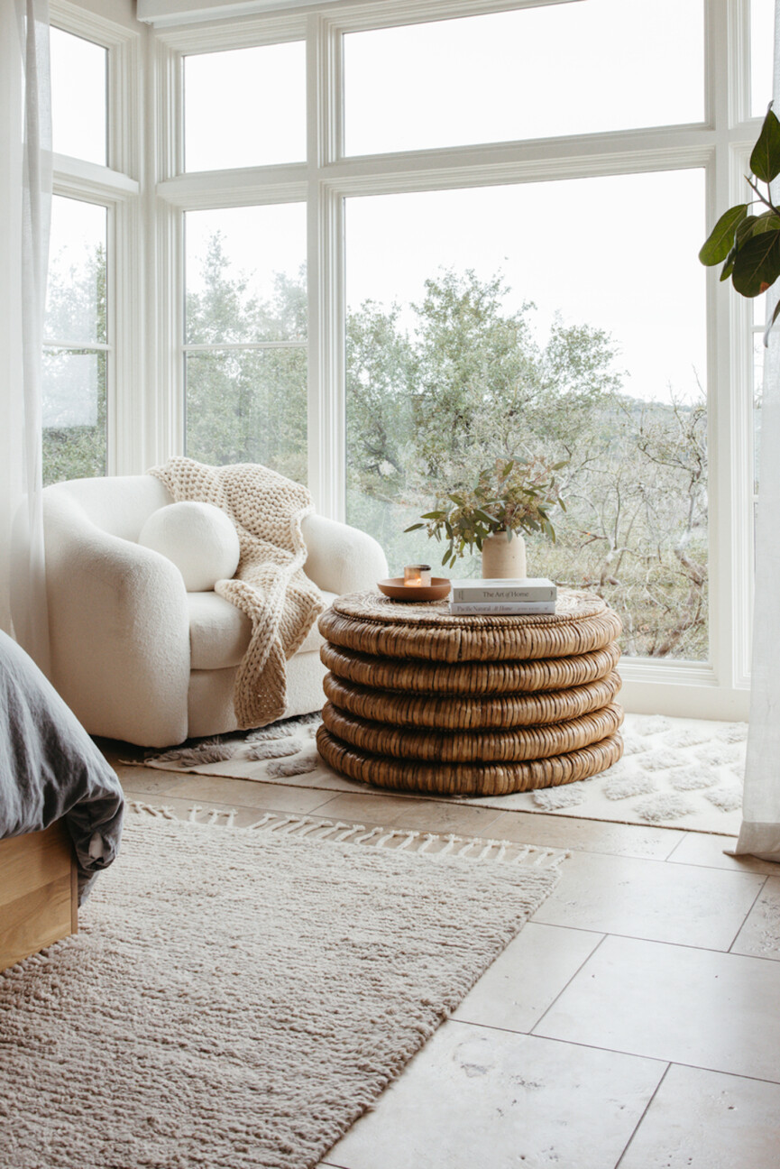 Rattan coffee table