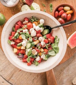 watermelon caprese salad
