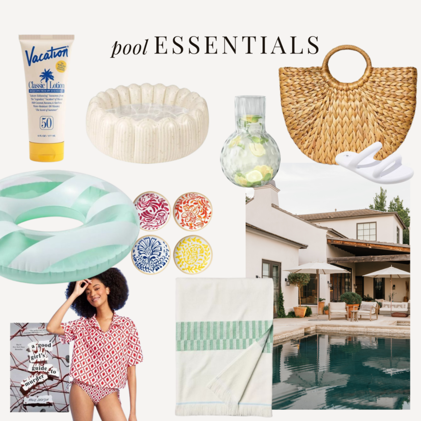 Target: elementos esenciales para la piscina de verano: estilos camille