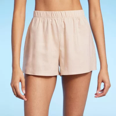 Women's Pull-On High-Waist Cover-Up Shorts