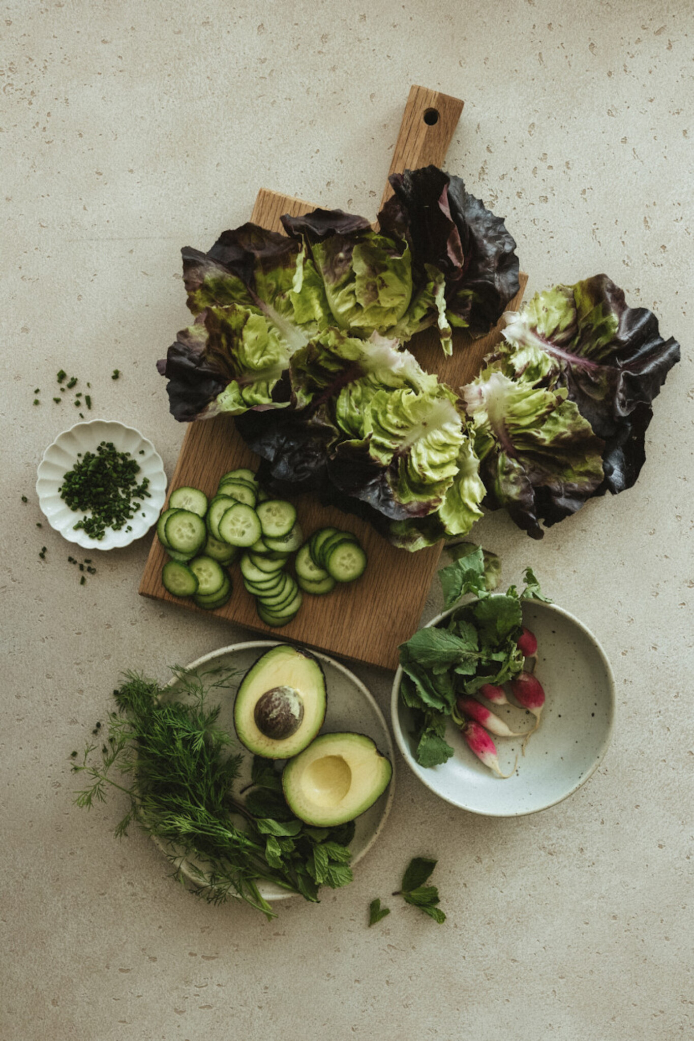 Crispy Halloumi Salad With Avocado and Shallot Vinaigrette