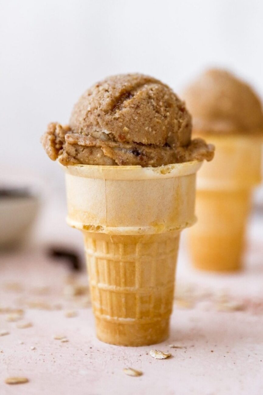 Healthy Oatmeal Raisin Ice Cream from Eating Bird Food