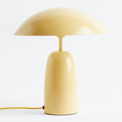 Butter yellow metal table lamp from H&M Home