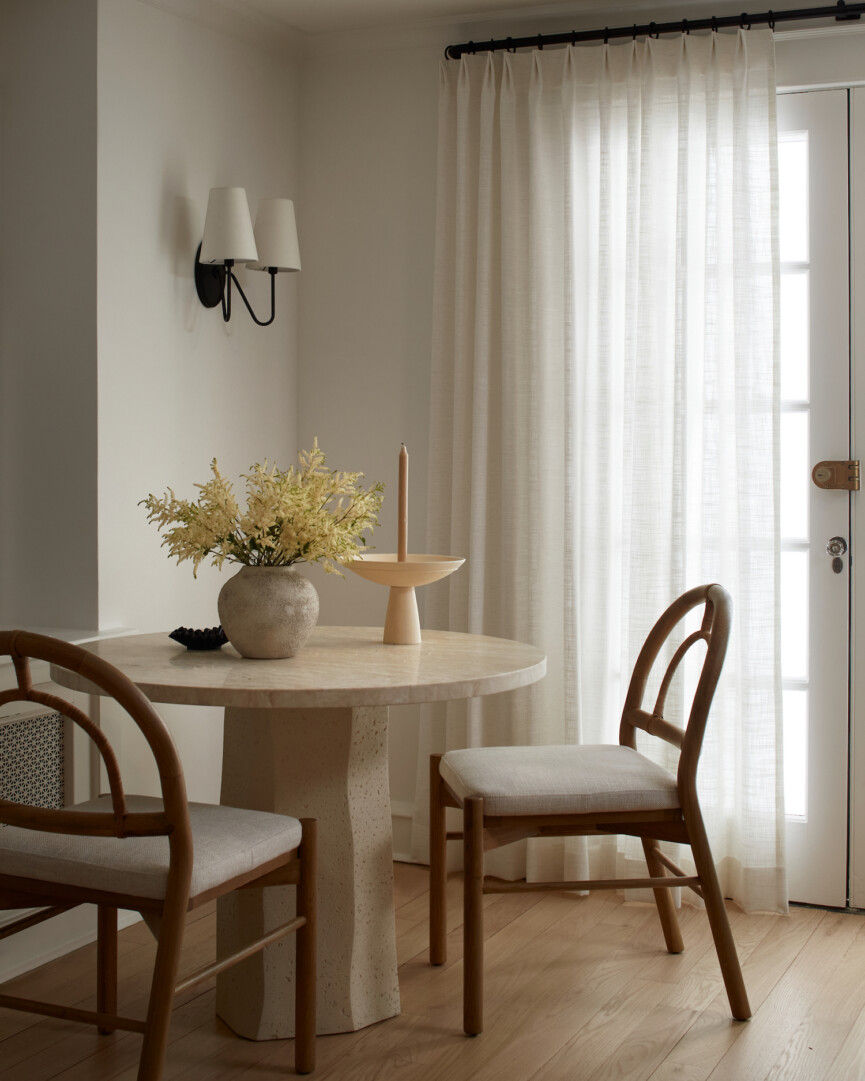 Minimalist dining room.