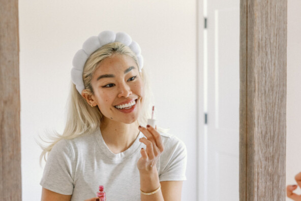 Remi Ishizuka using peptides for skin.