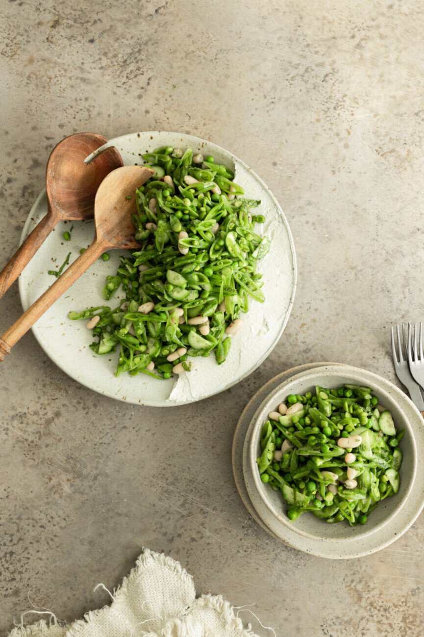 Summer snap pea salad recipe.