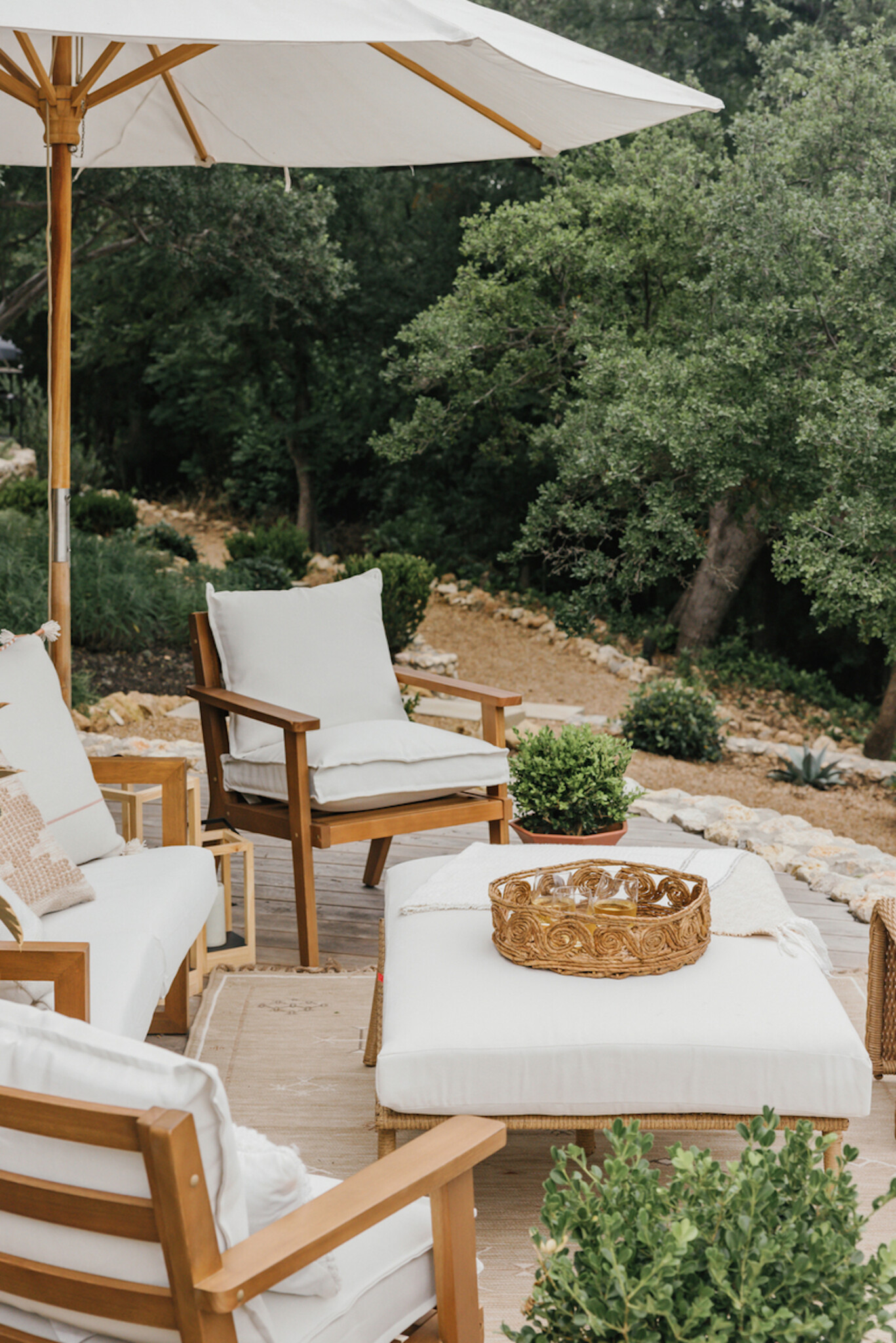 whitewoodpatiofurniture Camille Styles