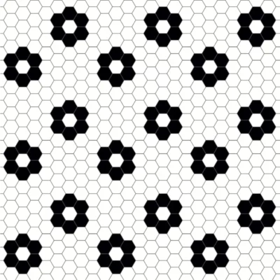 Hexagon peel and stick flooring