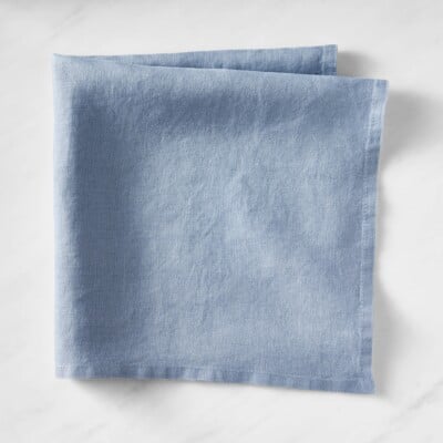 Blue linen napkin