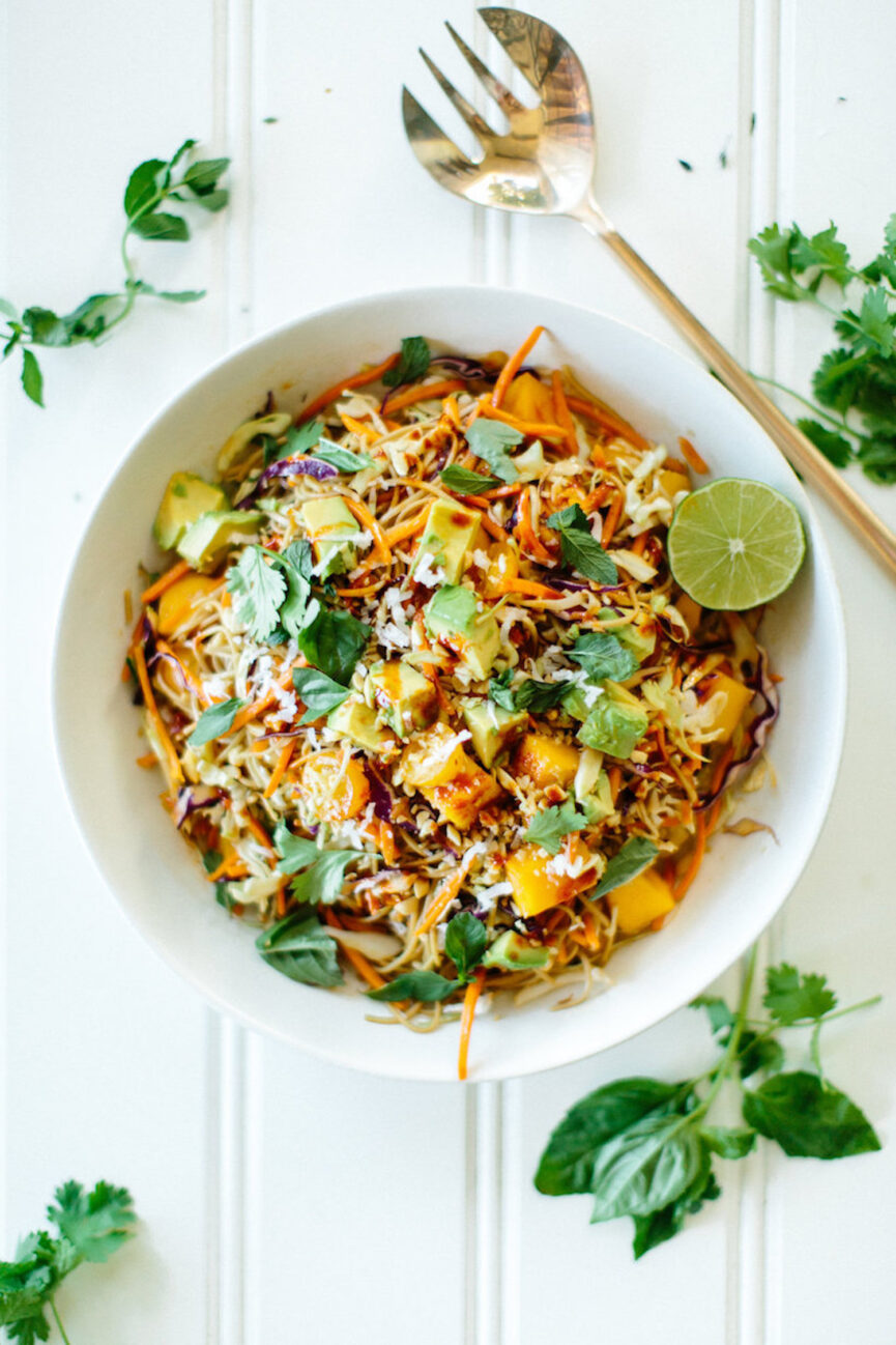 mango coconut soba noodle salad